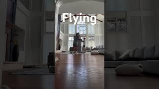 Bro might have learned how to fly#funny #fall #ouch #pillow #floor #jump #fyp