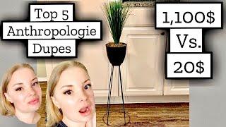 DOLLAR TREE DIY | ANTHROPOLOGIE Inspired Decor DUPES | Top 5 Farmhouse