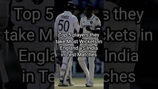 Most Wickets taken by players in England VS India in Test Matches #mostwickets #test #cricket #short
