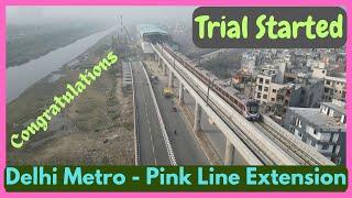 Metro Trial Started | Delhi Metro Pink Line | Trail between Majlis Park & Jagat Pur Station