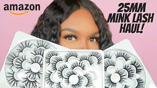 Amazon AFFORDABLE 25mm Mink Lashes |  Boujie On A Budget! | Review + Try On Haul