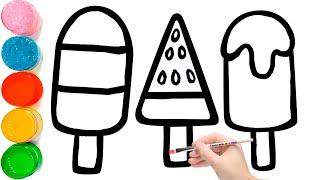 Learn Colors With Easy And Advanced Ice Cream Drawing Painting For Beginners | Easy Drawing