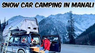 Snow Car Camping in Manali | MANALI WEATHER UPDATE #manali #snow #camping