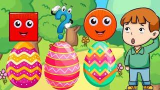 Learn shapes with surprise egg with Happy brain kids learning