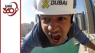 Trying out world’s longest urban zipline at XLine Dubai Marina!