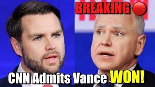 CNN Admits Vance WON! JD Vance FACT CHECKED The Moderators! His Mic Got CUT!