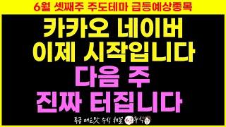 카카오 네이버! 이제 시작입니다.다음 주 진짜 터집니다.
