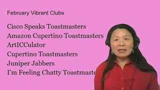 District 101 Toastmasters - Vibrant Club Jan-Feb Broadcast with Yifang Xu