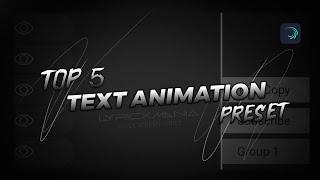 Top 5  text animation presets | alight motion presets | lyricxmania