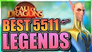 Best 5511 Legendary Heroes [Great for F2P] Top 5 in Call of Dragons