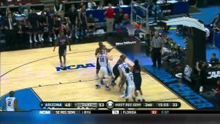 2011 NCAA March Madness Sweet 16 Arizona - Duke highlights. Derrick Williams upsets Coach K!