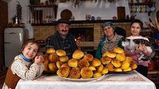 Making Cinnabon Cinnamon Rolls At Home | In Wood Oven