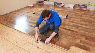 How to install Lowe’s Quickstep Studio Restoration Oak Laminate Flooring! Awesome Looking and cheap!