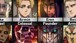 All Characters turned into Titans in Attack on Titan