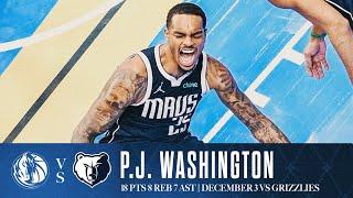 P.J. Washington (18 Points) Highlights vs. Grizzlies | December 3, 2024