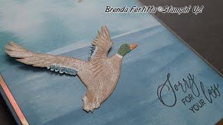 Feathered Flight Sympathy Card #stampinup #brendafertitta