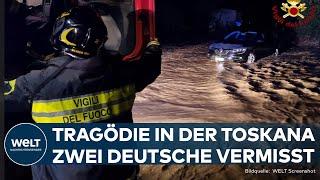 ITALIEN: Hochwasser in der Toskana! Deutsche Frau und fünf Monate alter Enkel vermisst!