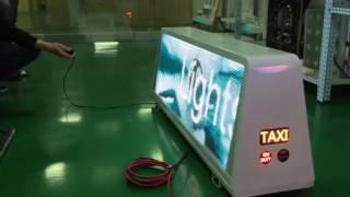 LS1828 LED Taxi Top Ad Sign Waterproof testing