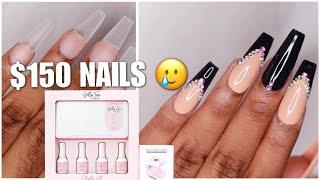 $150 NAILS!? Reviewing Kiara Sky Gelly Tips Starter Kit | RASHEIKA REY