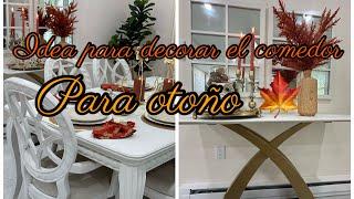 IDEA SENSILLA Y BONITA PARA DECORAR EL COMEDOR PARA OTOÑO