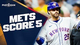 The Mets SCORE FIVE TIMES in the 5th inning to pull ahead of the Brewers!