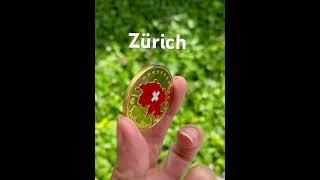 Zürich Souvenir Coin #goldcoin #zurich #schweiz #zürichsee  #switzerland #love #souvenir #europe