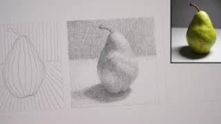 Cross hatching: Pear demo