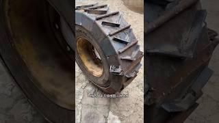 Man covered the tyre with an iron plate #shorts