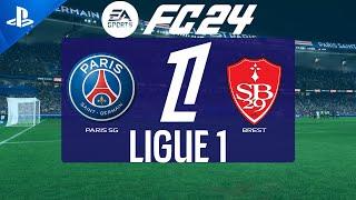 FC 24 | PSG vs Brest | Ligue 1 24/25 | PS5 Full Match