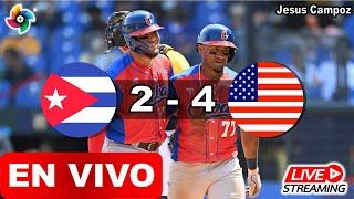 Cuba vs Estados Unidos EN VIVO hoy SEMIFINAL clasico mundial de beisbol 2023 resumen cuba eeuu / usa