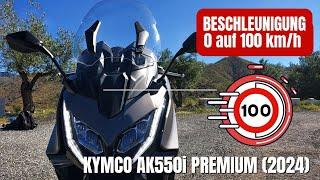 KYMCO AK550i Premium (2024) | Beschleunigung 0 auf 100 km/h | VLOG 502