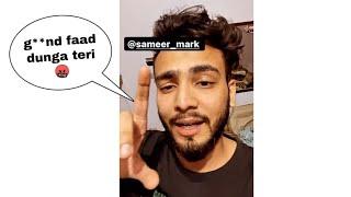 elvish yadav ke di gali sameer mark ko | elvish yadav rost sameer mark