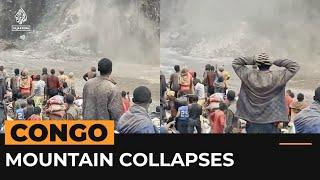 Mountain collapses in DR Congo revealing tonnes of copper | AJ#shorts