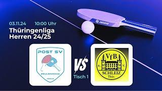 Post SV Zeulenroda II vs. VfB Schleiz | Tischtennis Saison 24/25 - Tisch 1