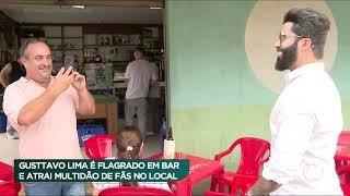 Gusttavo Lima vive "noite de povão" em boteco goiano - 'Domingo Espetacular'