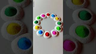 Simple rangoli design  Satisfying Videos #rangoli #rangolidesigns #shorts