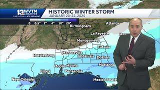 Another hard freeze in Alabama's weather forecast Thursday and some rain by the weekend