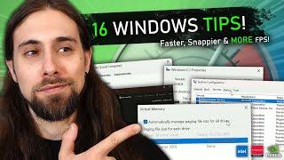 THESE are my 16 TIPS to OPTIMIZE Windows 10/11 (Improved FPS & Gaming Performance)!