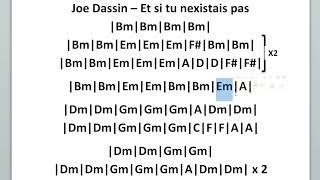 Joe Dassin – Et si tu nexistais pas (Chords)