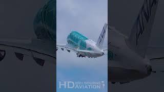  CLOSE UP A380 Takeoff at Honolulu Airport Airport 