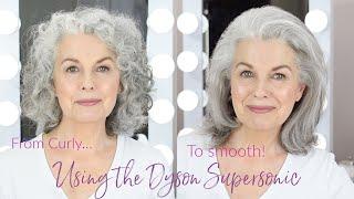 CURLY TO SLEEK -  My at home BLOWOUT using Dyson Supersonic Dryer – Plus shoulder-friendly tips!