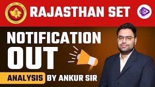 Rajasthan SET Exam 2022-23 Notification by Ankur Sir