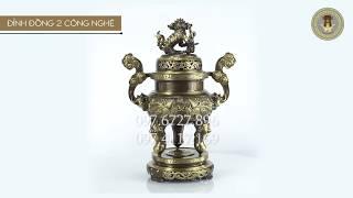 Đỉnh đồng đúc 2 công nghệ Đại Bái | Đồ thờ Bằng Đồng