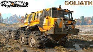 SnowRunner - GOLIATH Truck Driving Through Mud And Swamp