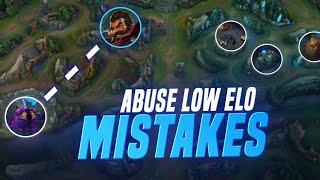 how to EXPLOIT low elo jungling mistakes to win quick