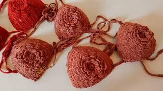 Biquíni de Crochê /passo a passo #crochet #crochê #biquinidecroche #biquinis
