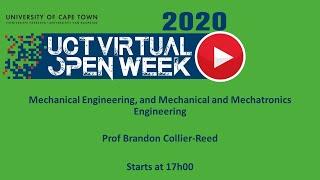 Mechanical Engineering, and Mechanical and Mechatronics Engineering at UCT