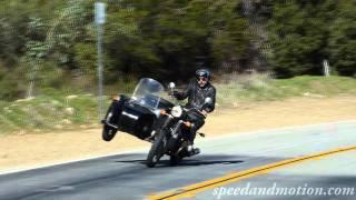 BWM Motorcycle with sidecar - Flying the Chair up Mulholland