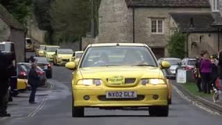 Yellow cars descend on Cotswold village in support of local