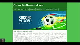 Football Club Management System | PHP and MySQL Project Source Code | PHP MySQL CRUD Project